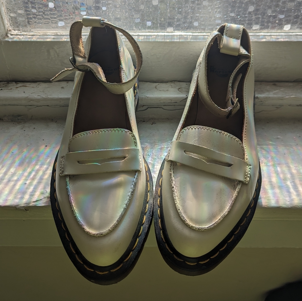 Dr. Martens Leonie Pointed Flats Penny Loafer Ankle Strap
